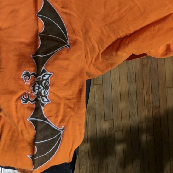 Orange Beware...I Bite! Bat long sleeved tee - Picture 3 of 4
